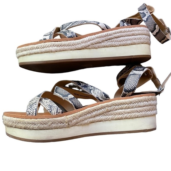 Lucky brand Jakina platform snakeskin sandals - Picture 4 of 10